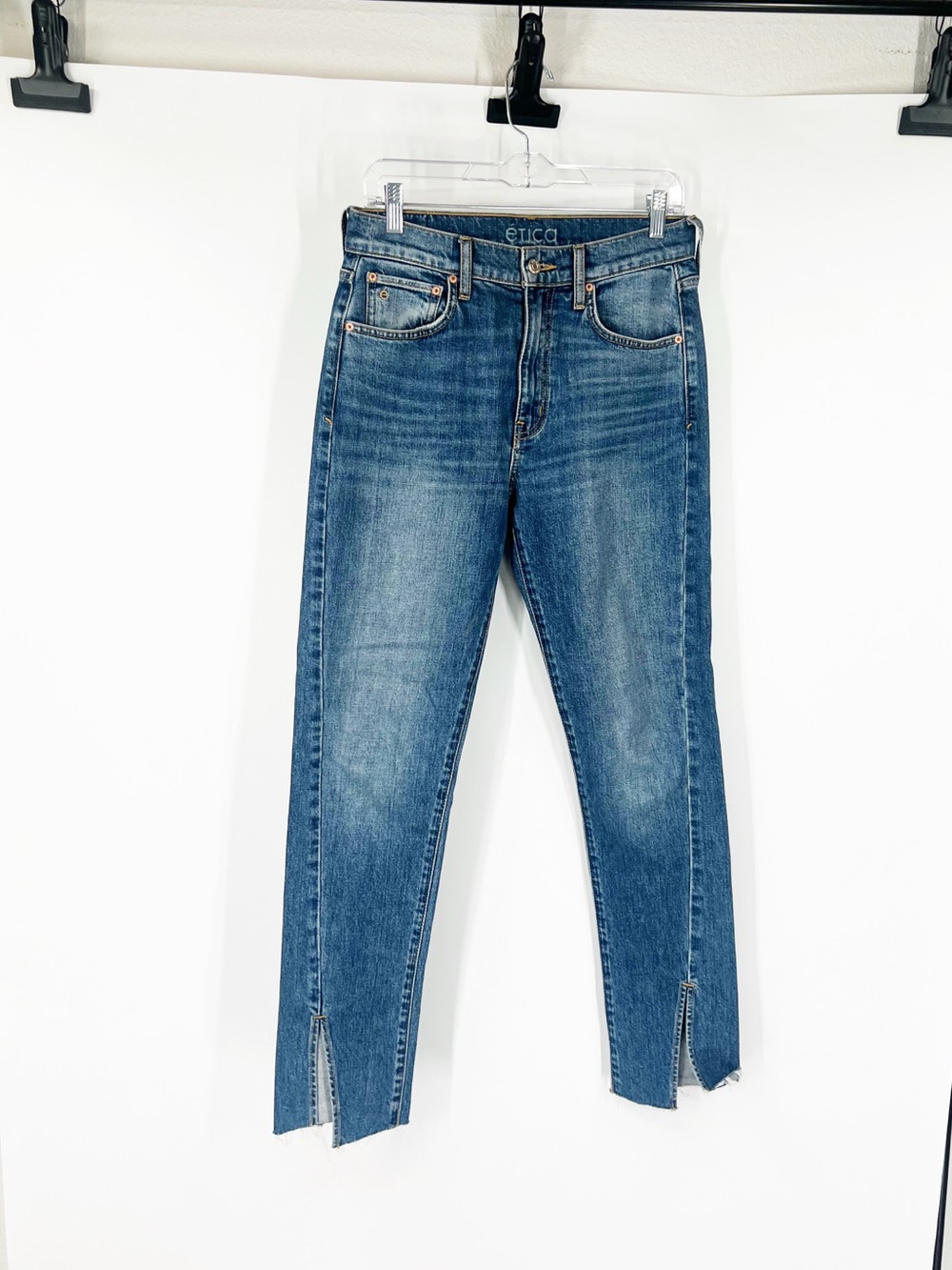 Etica Rialto Twisted Slim Split Hem Jeans